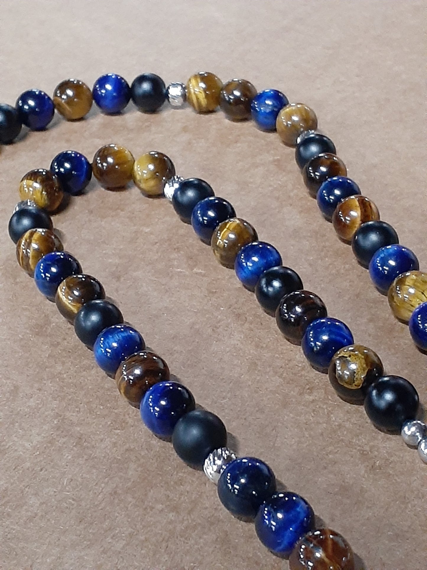 Tiger Eye Moon Necklace 12in