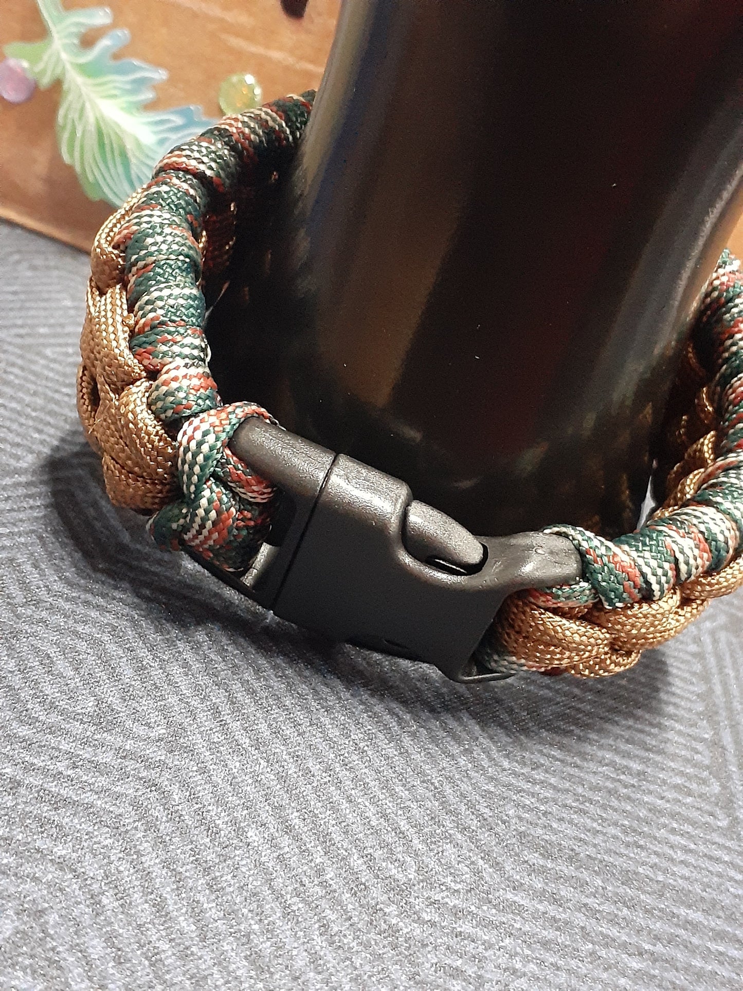 Army Brown Chainink Paracord Bracelet