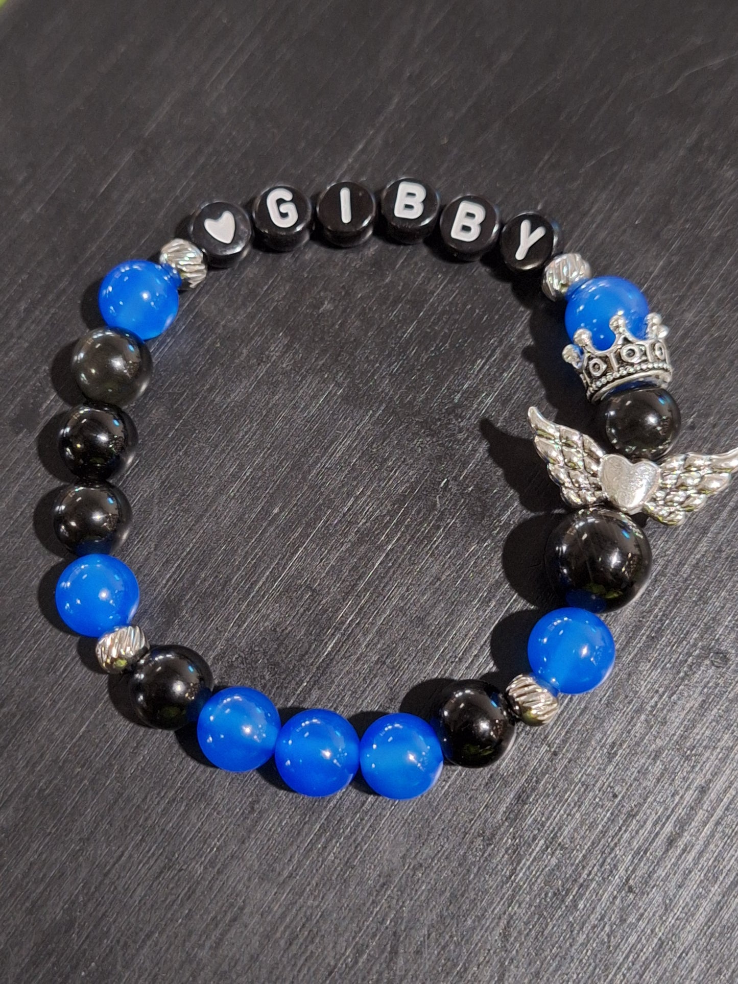 Personalized Guardian Name Stretch Bracelet - Gibby