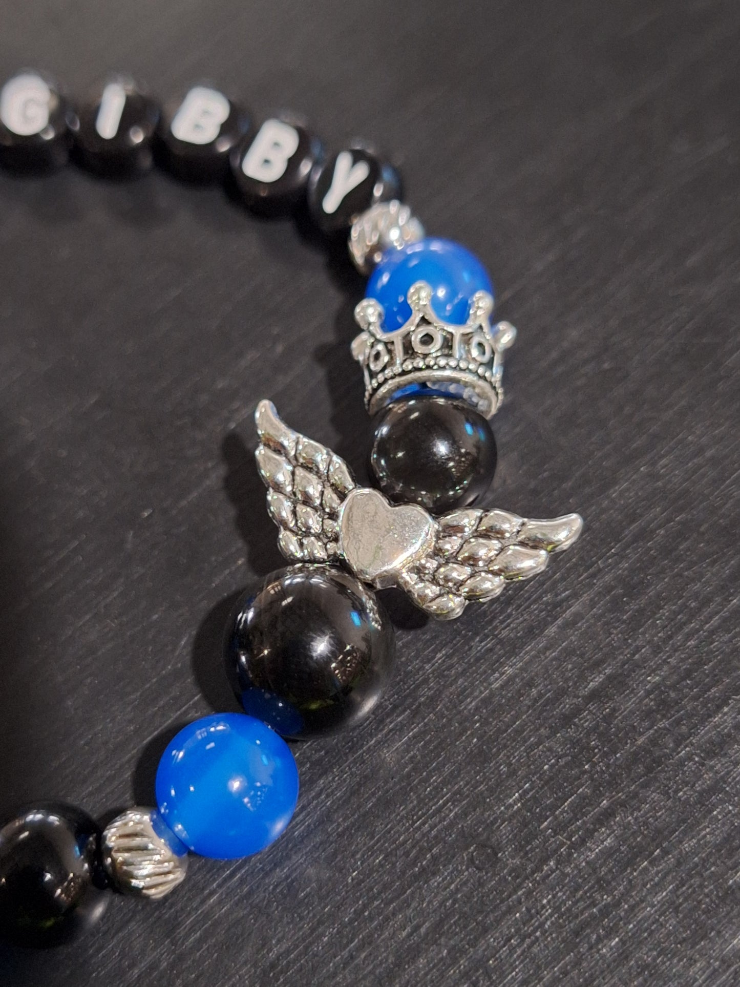 Personalized Guardian Name Stretch Bracelet - Gibby