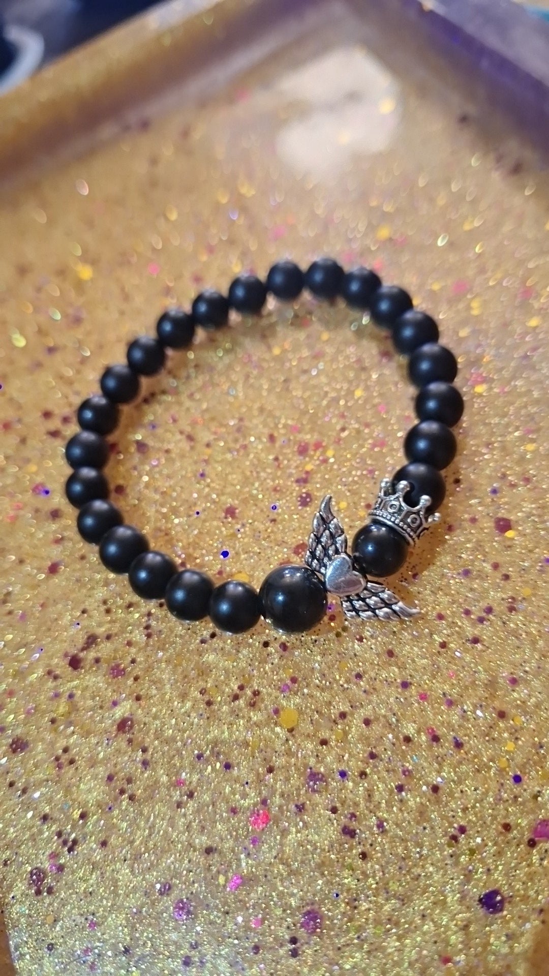 Obsidian Guardian Stretch Bracelet Onyx