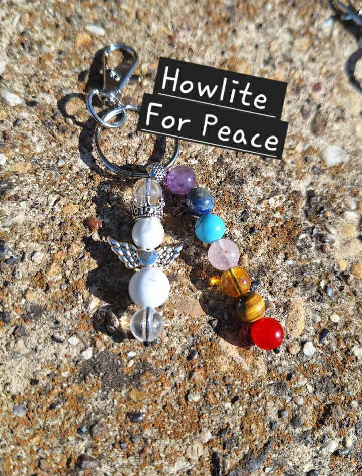 Howlite Guardian Chakra Strand Keybeads