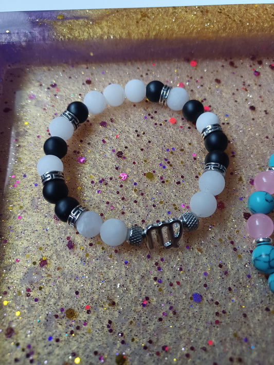 White and Black VIRGO Bracelet