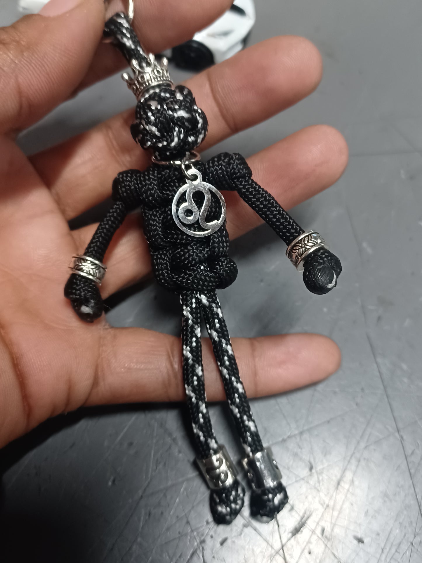 Black LEO Zodi Buddy Keychain