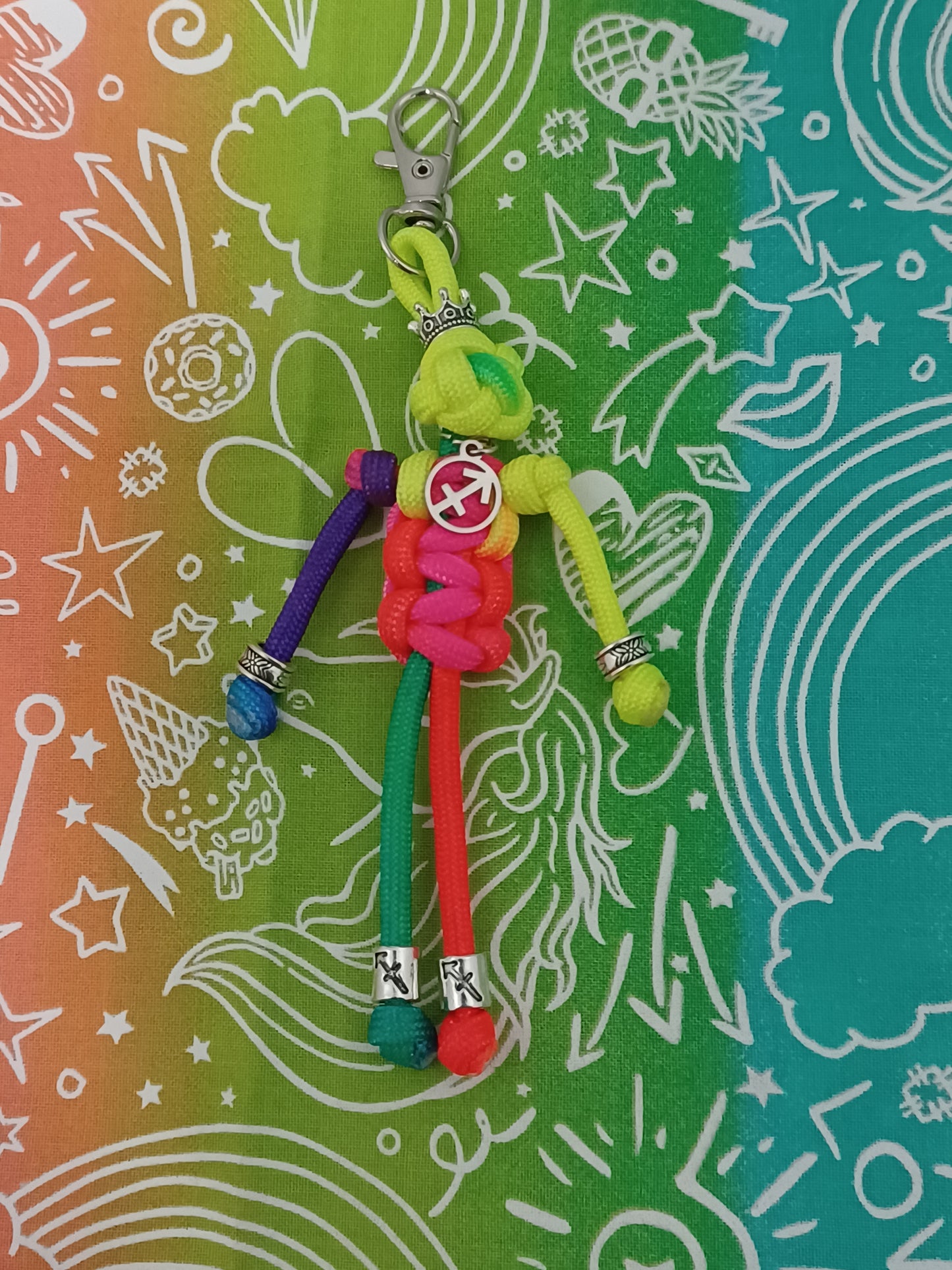 Rainbow Zodi Buddy Keychain Sagittarius