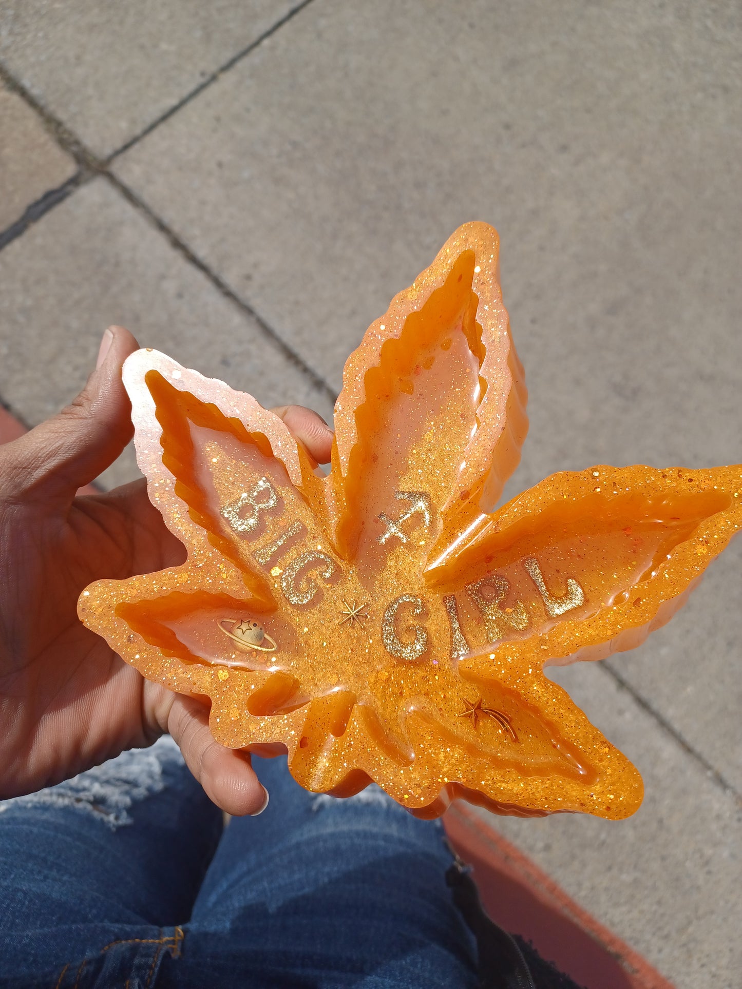 Large Tray Set 3 Piece Custom Orange BG