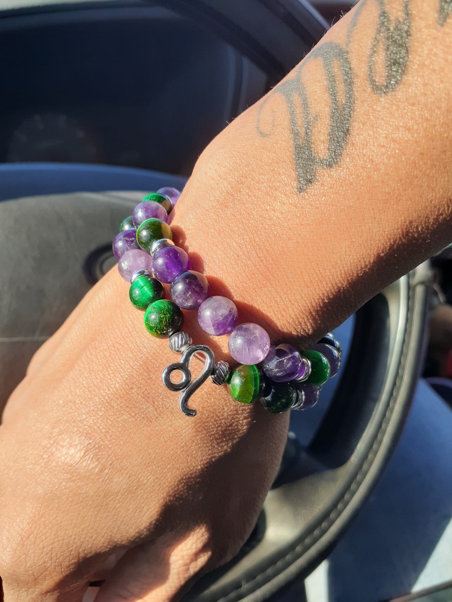 Gremethyst LEO Stretch Bracelet Set