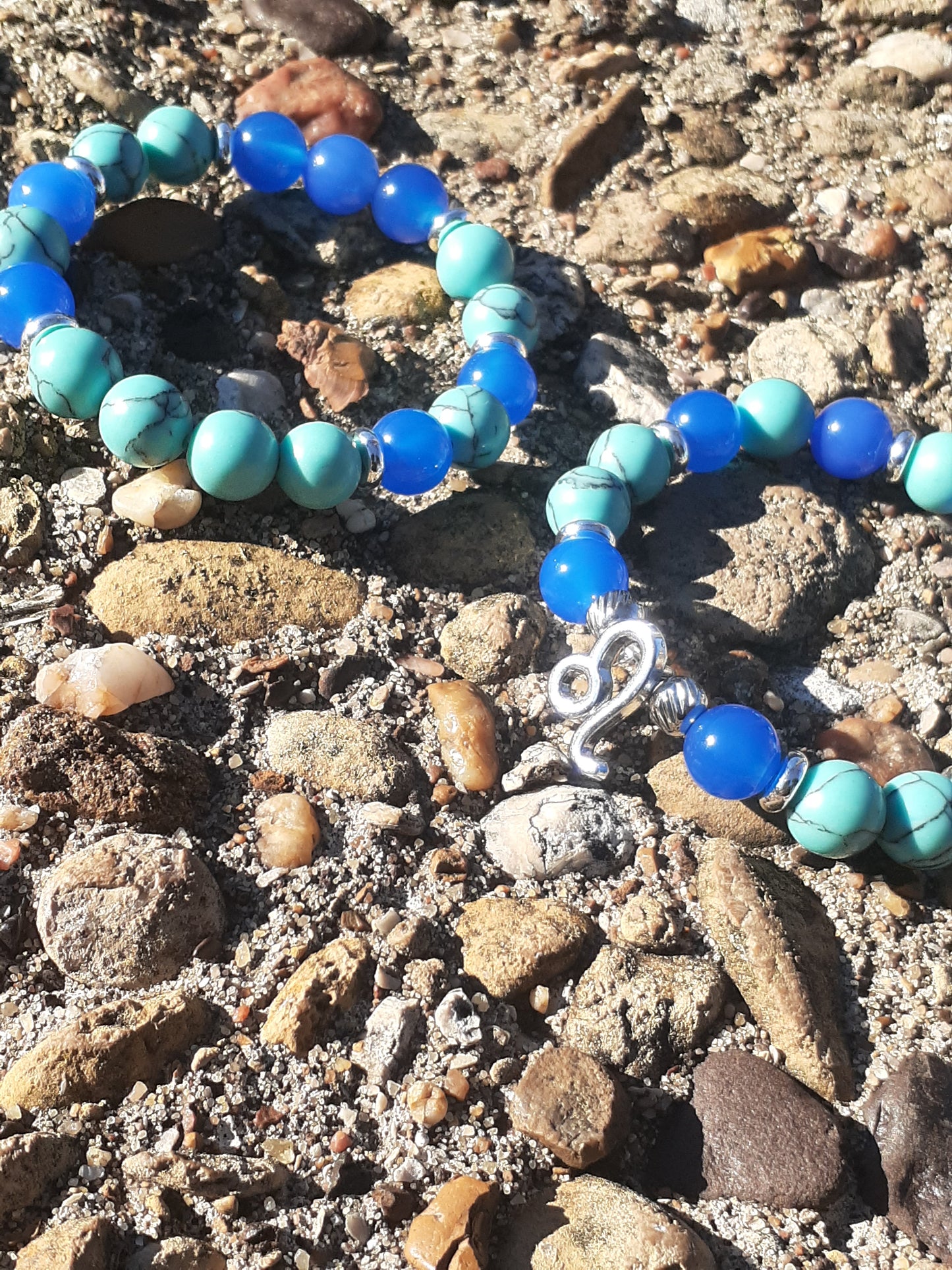 Turquoise Agate KIDS Leo Stretch Bracelet Set