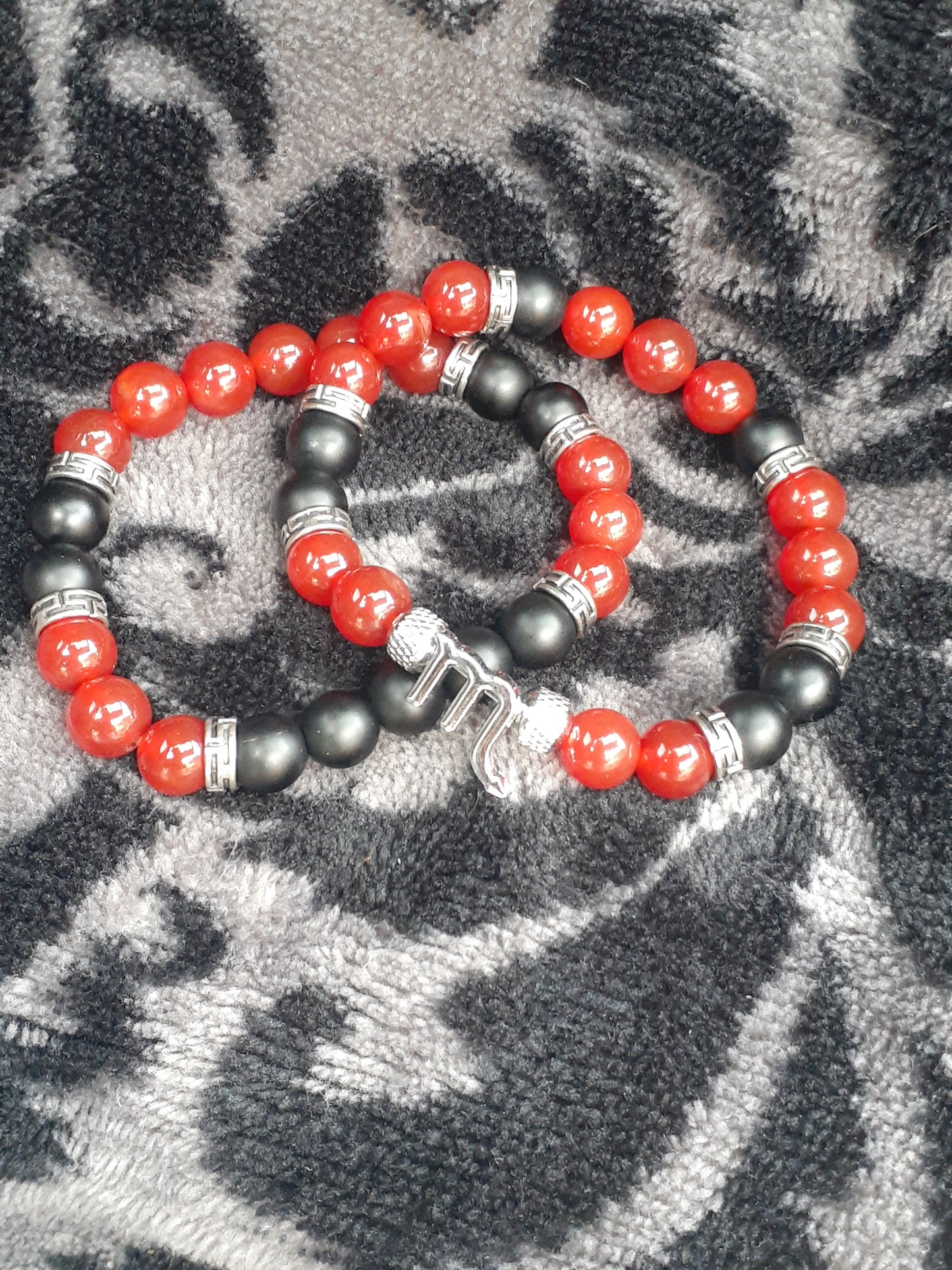 Red Scorpio Stretch Bracelet Set