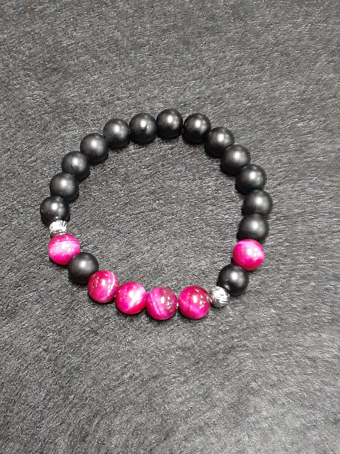 Magenta Onyx Stretch Bracelet