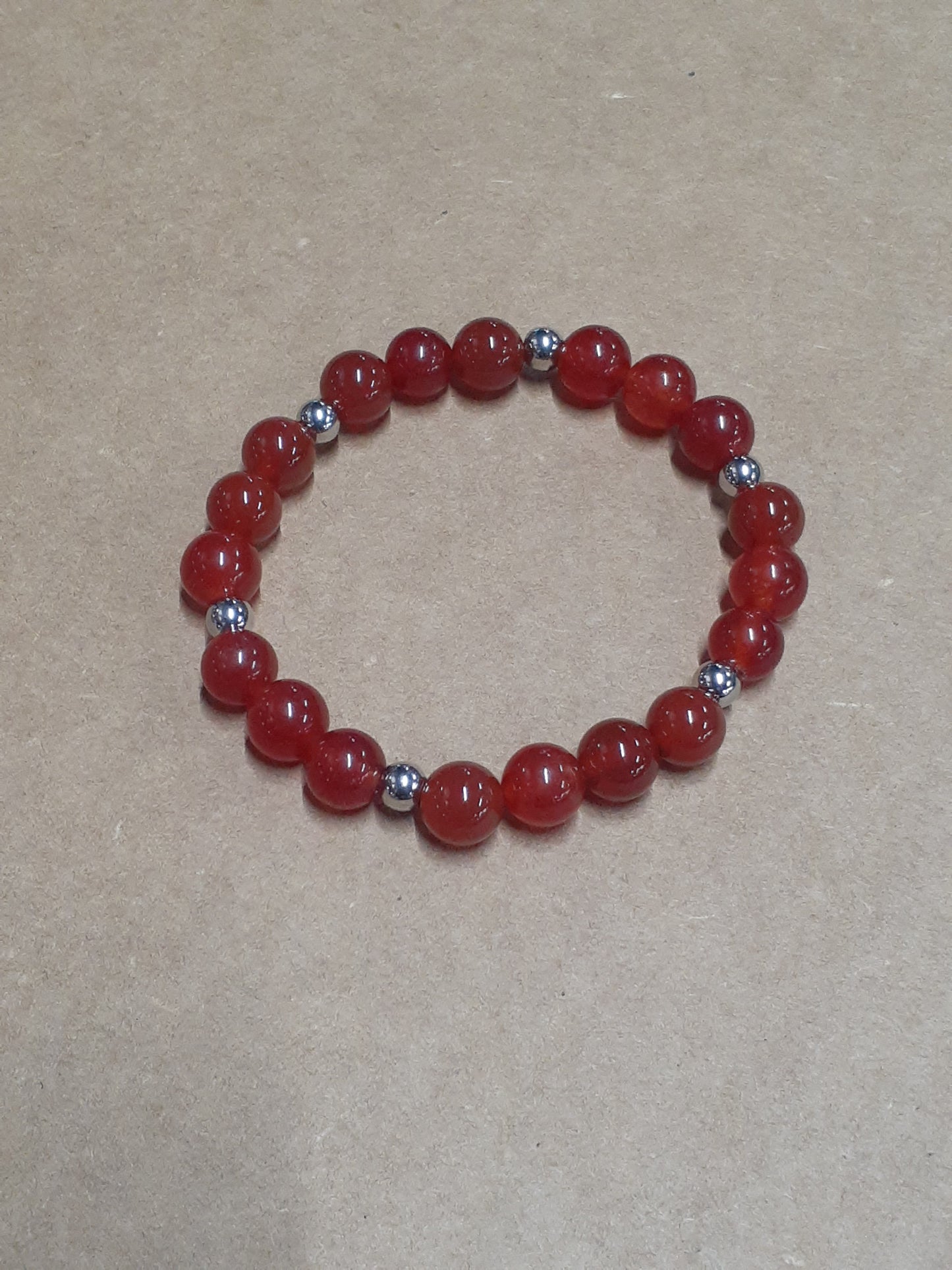 Red Agate Stretch Bracelet