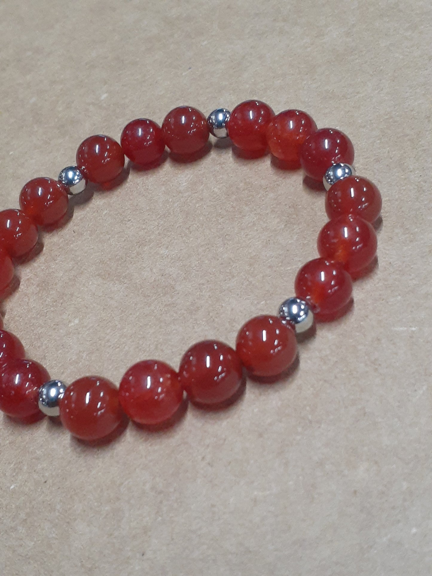 Red Agate Stretch Bracelet