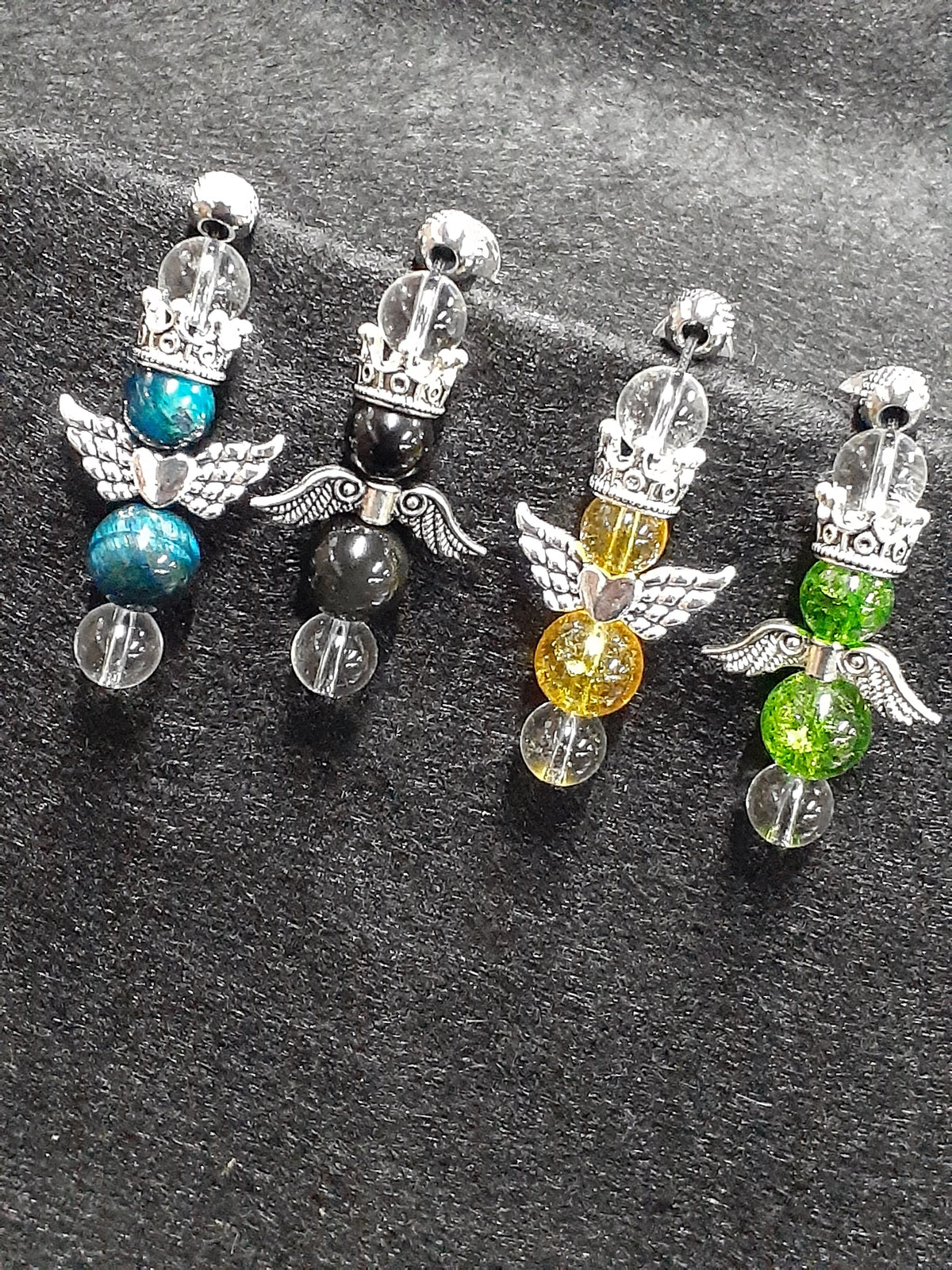 Leo Citrine Guardian Double Strand Keybeads With Charms Peridot Obsidian