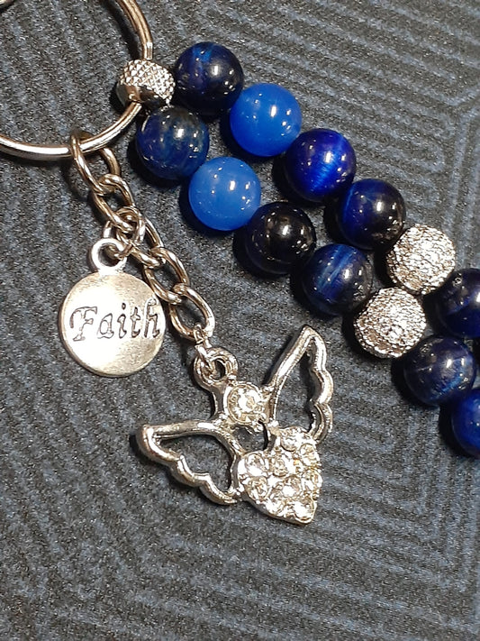 Sapphire Double Strand With Blue Agate