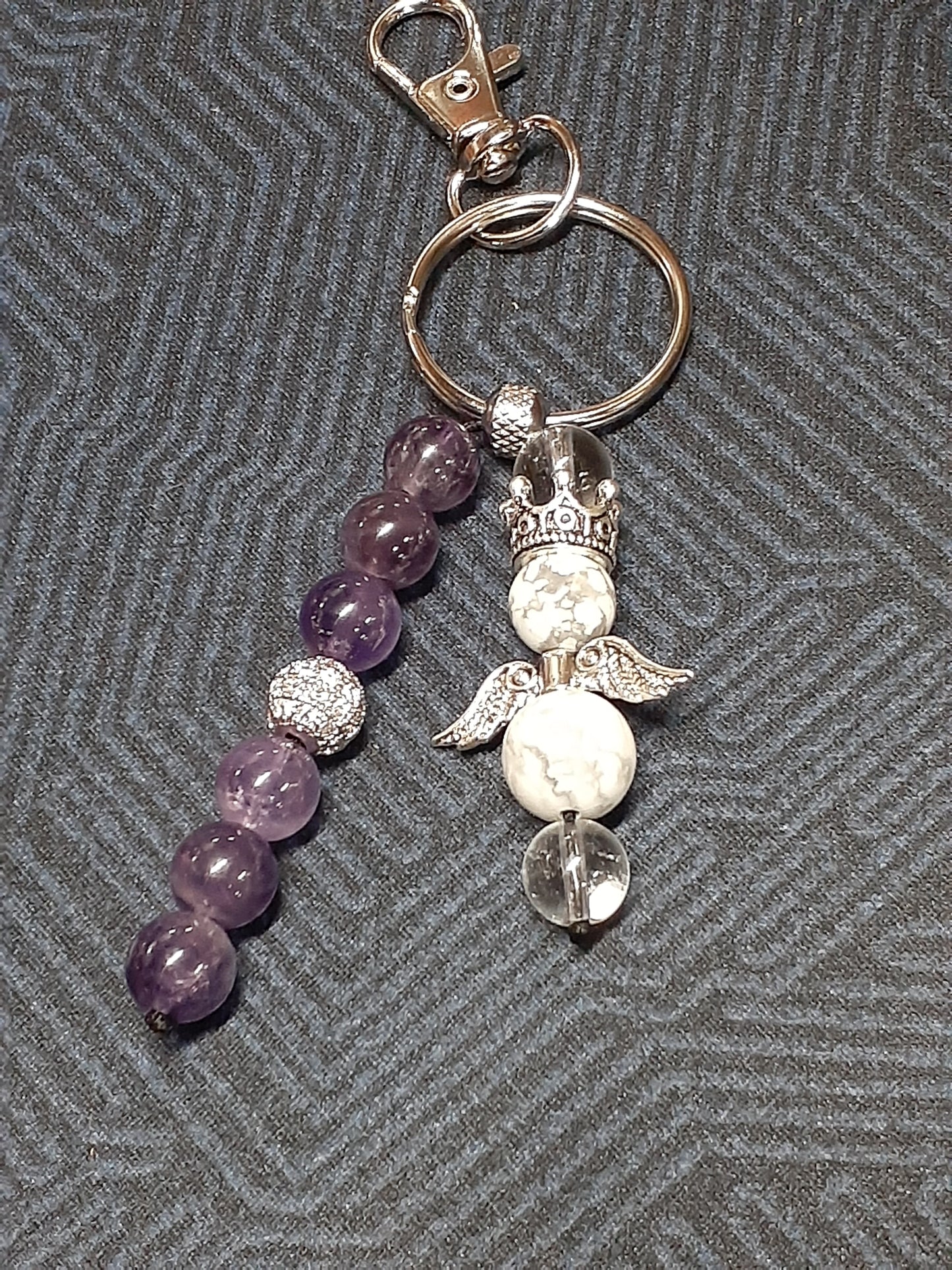 Howlite Guardian with Amethyst