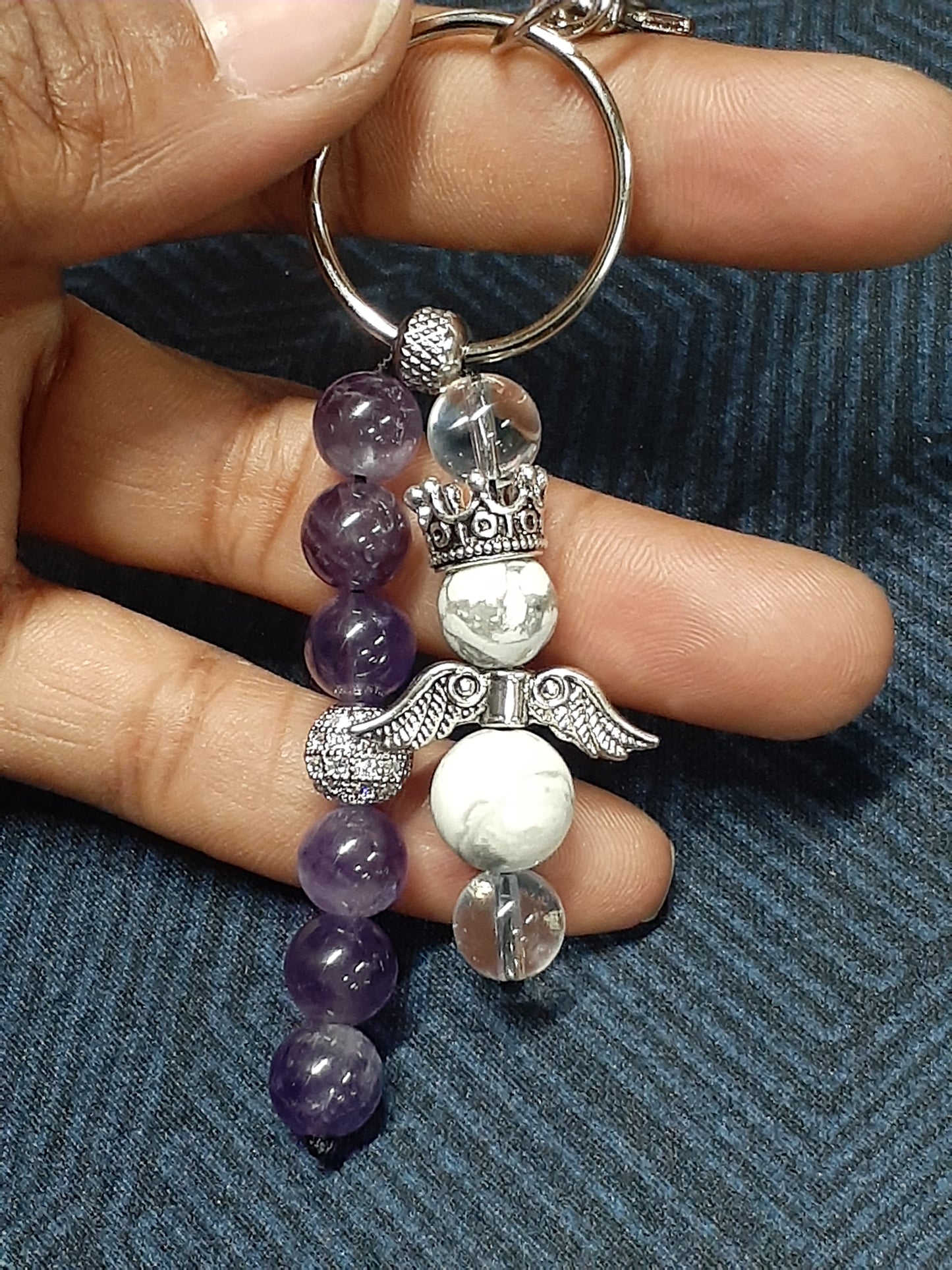 Howlite Guardian with Amethyst