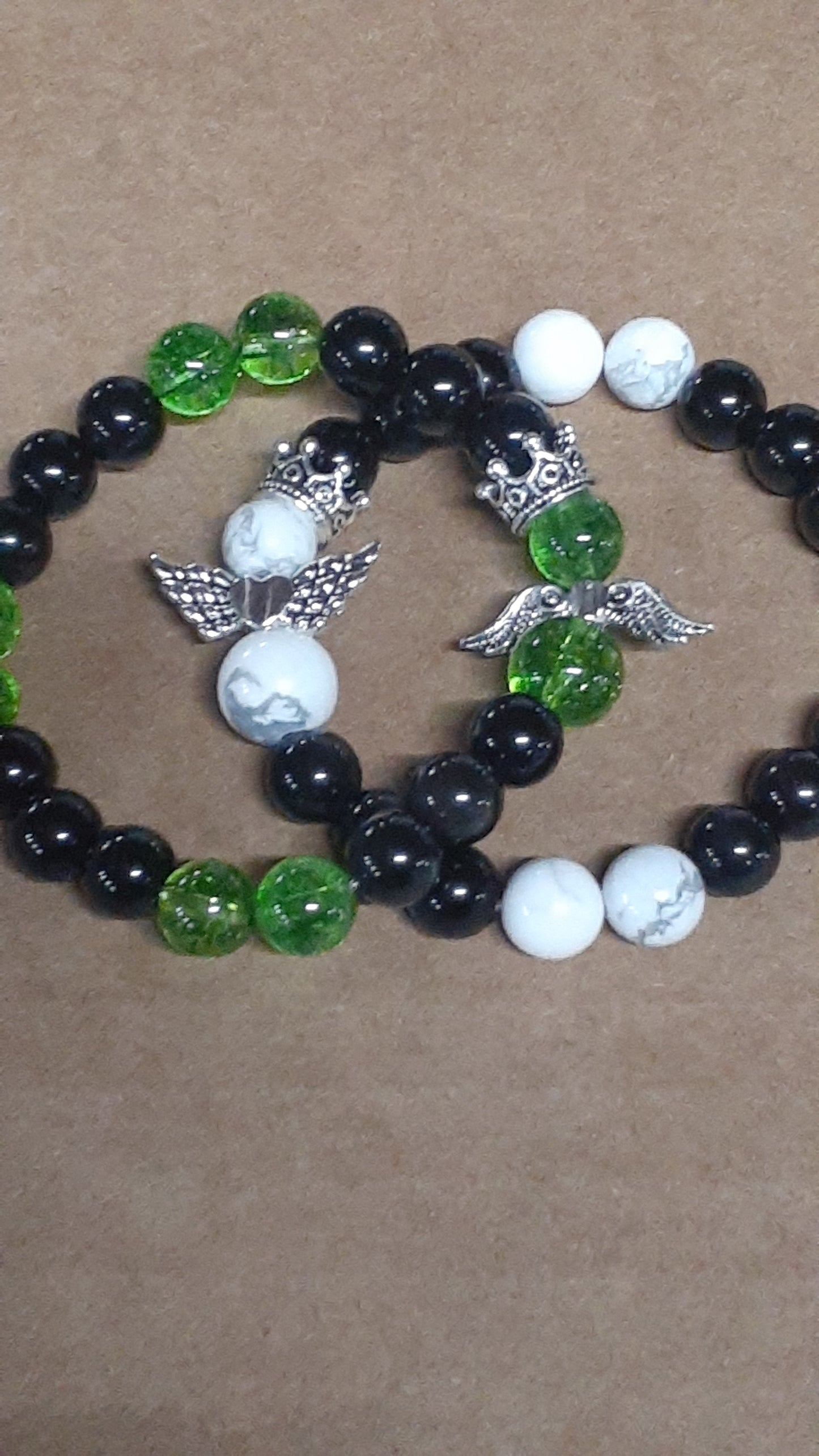 Peridot Guardian Stretch Bracelet Obsidian