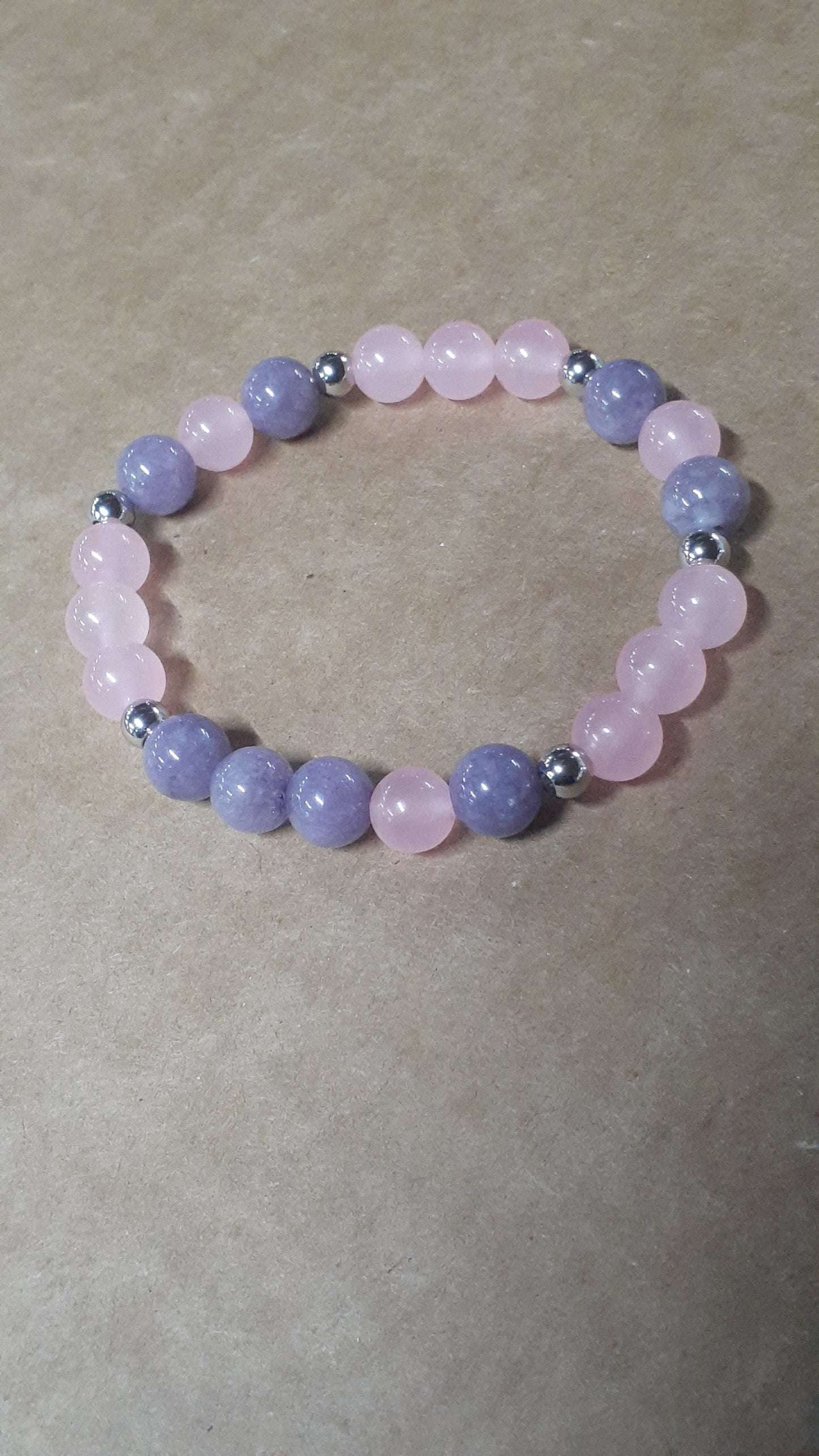 Purple Rose Chalcedony Stretch Bracelet