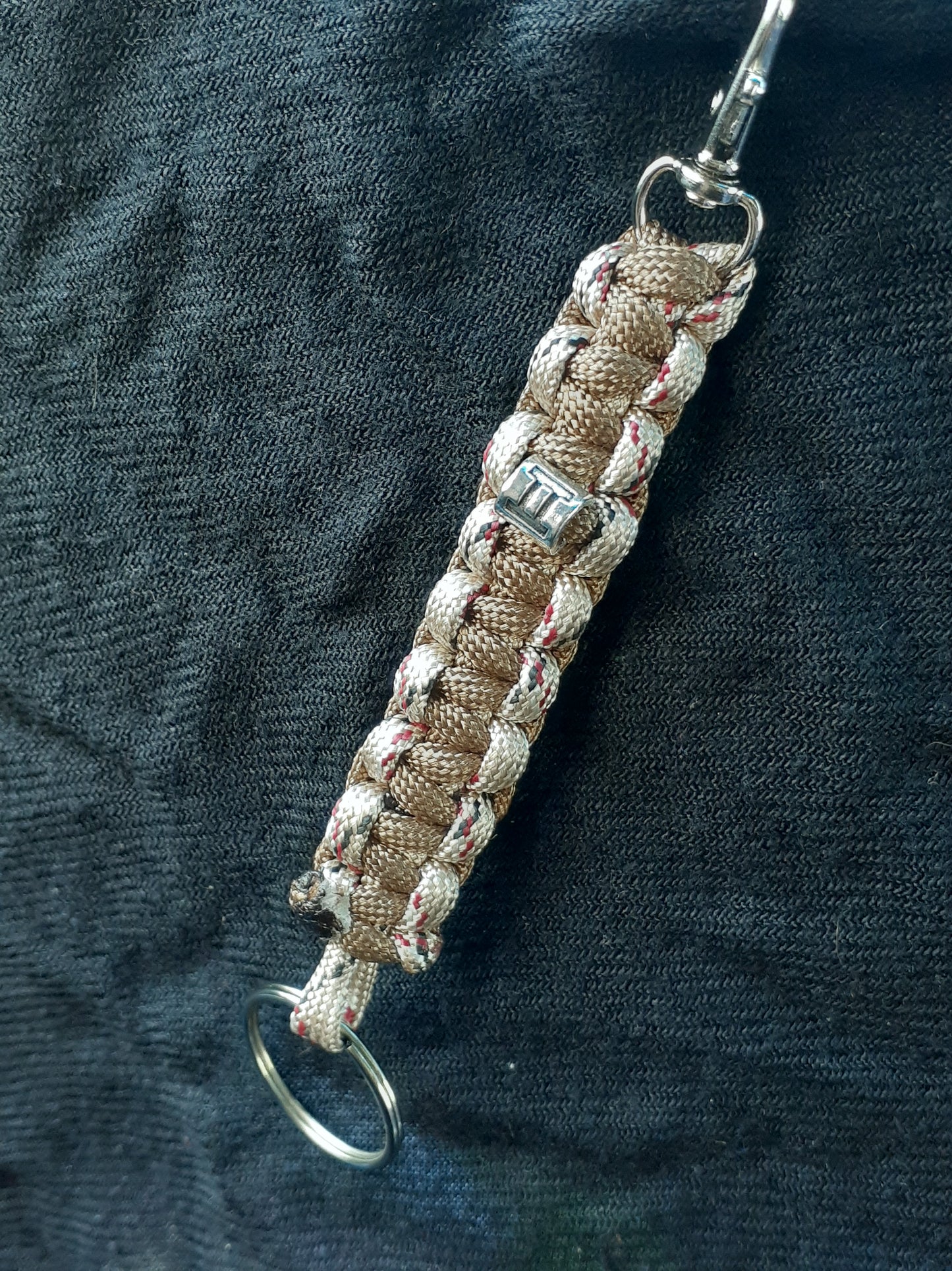 Gemini Tan Brown Cobra Paracord Keychain