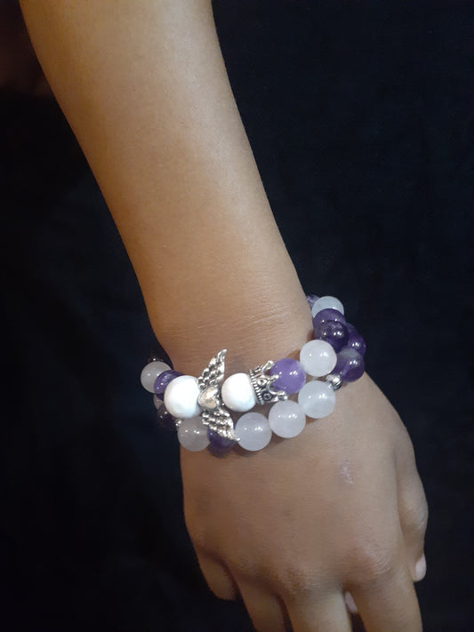 Howlite Guardian Amethyst Kids Bracelet Set