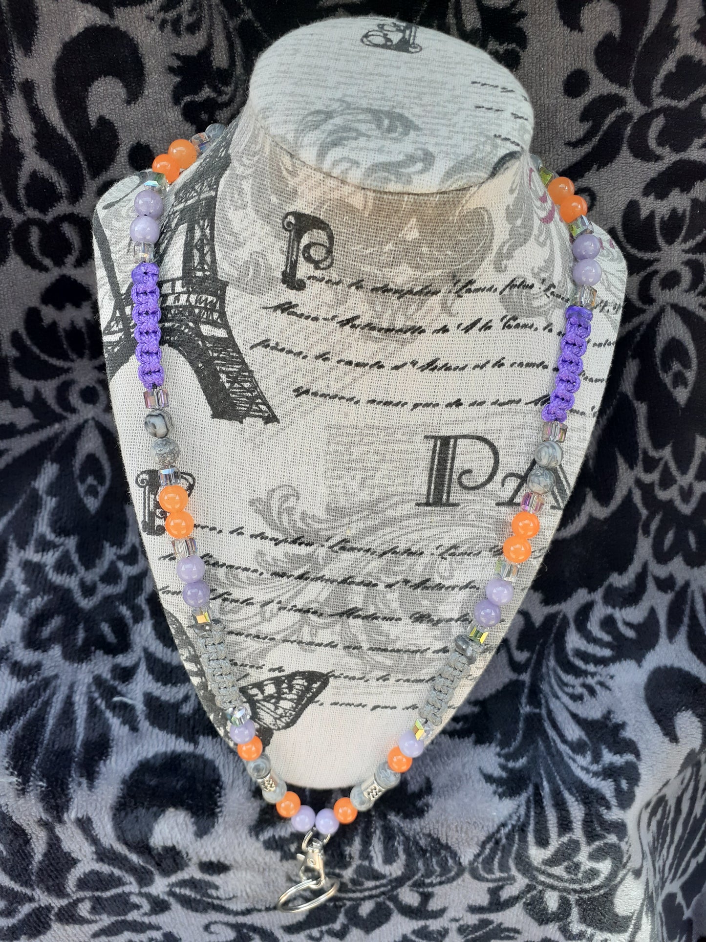 Aquarius Orange Chalcemica Jasper Lanyard