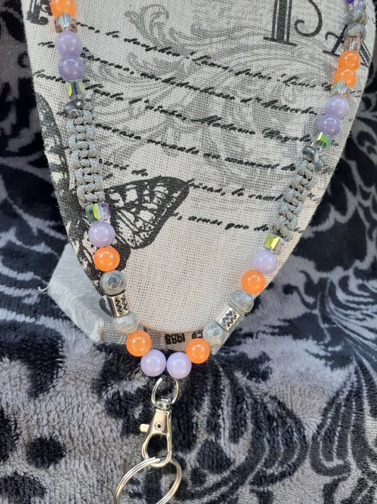 Aquarius Orange Chalcemica Jasper Lanyard
