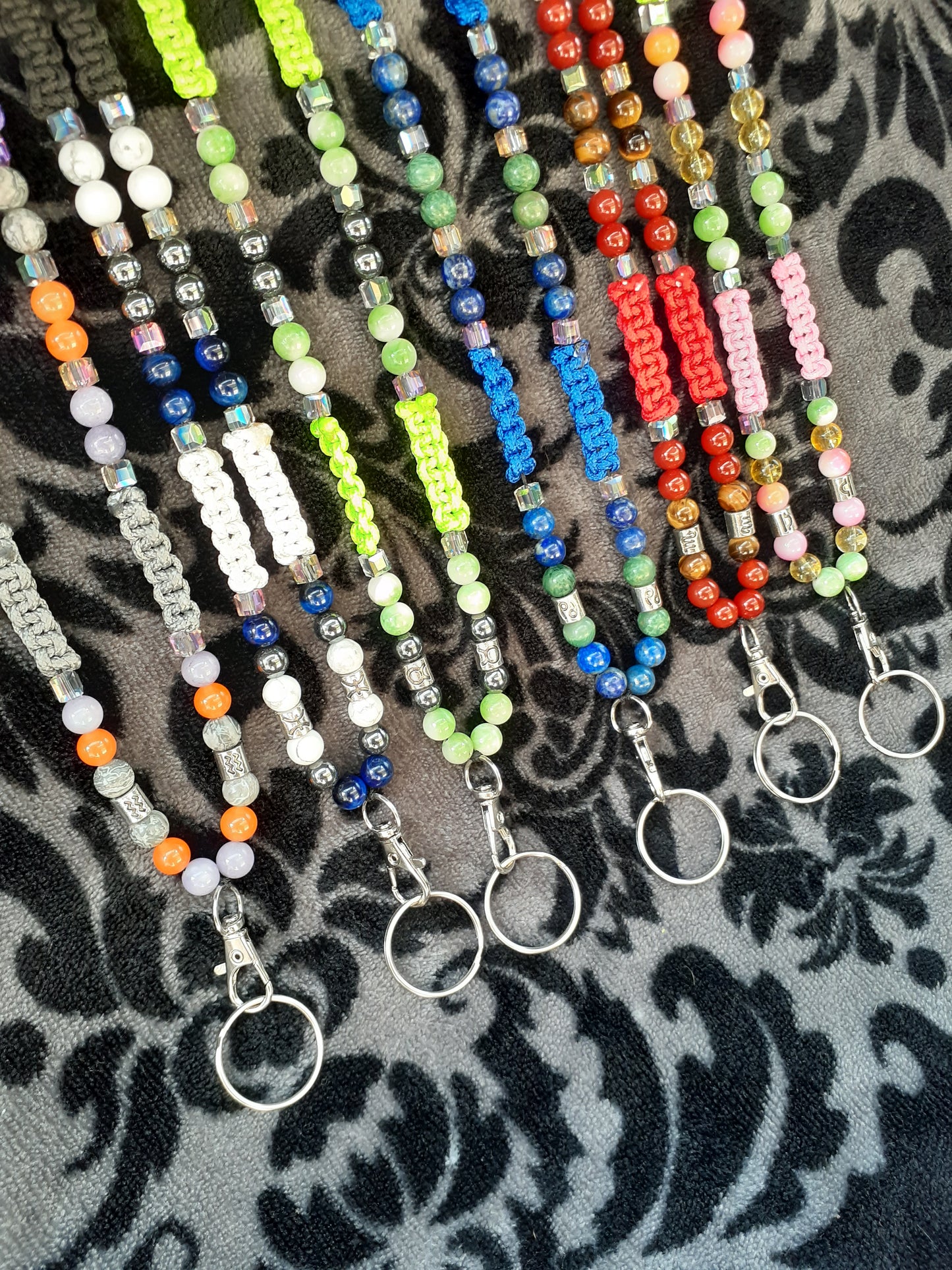 Aquarius Orange Chalcemica Jasper Lanyard