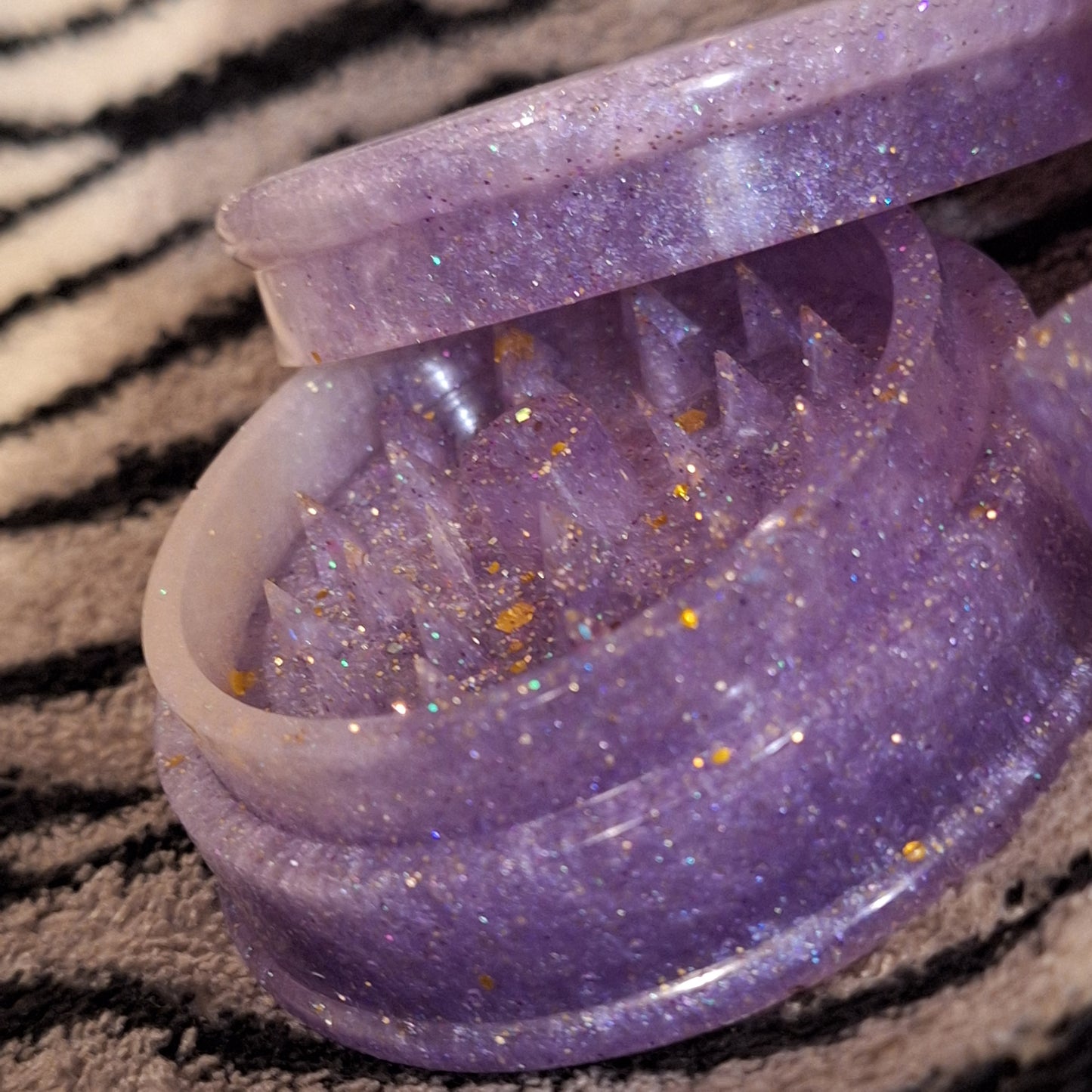 Aquarius SM 3Piece Tray Set Purple White Gold