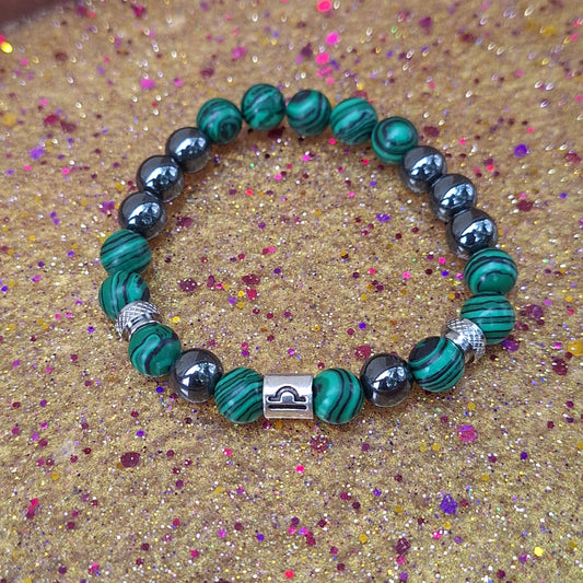 Libra Hemalachite Stretch Bracelet