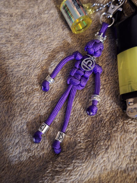 Libra Zodi Budi Purple Purple Keychain With Leash