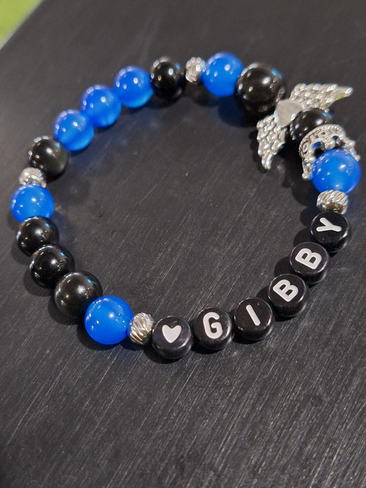 Personalized Guardian Name Stretch Bracelet - Gibby