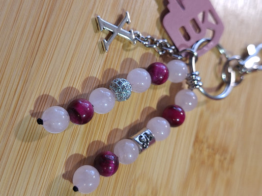 Capricorn Double Strand Magenta Keybeads