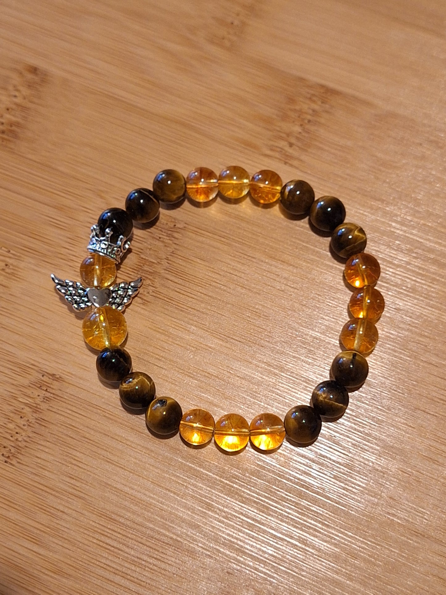 Citrine Guardian Stretch Bracelet Tiger Eye