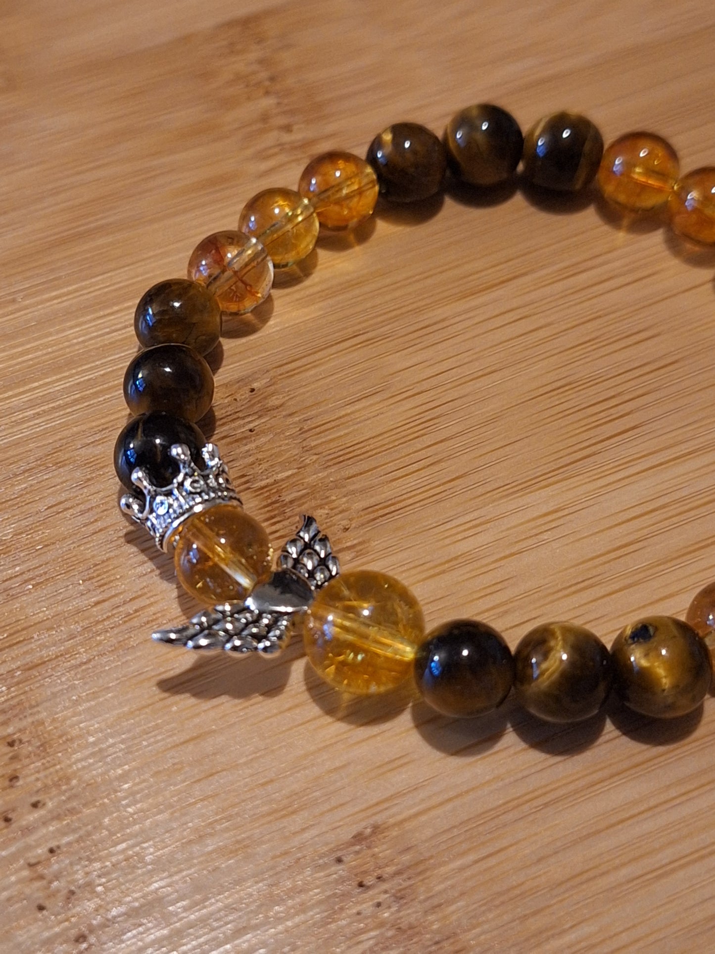 Citrine Guardian Stretch Bracelet Tiger Eye