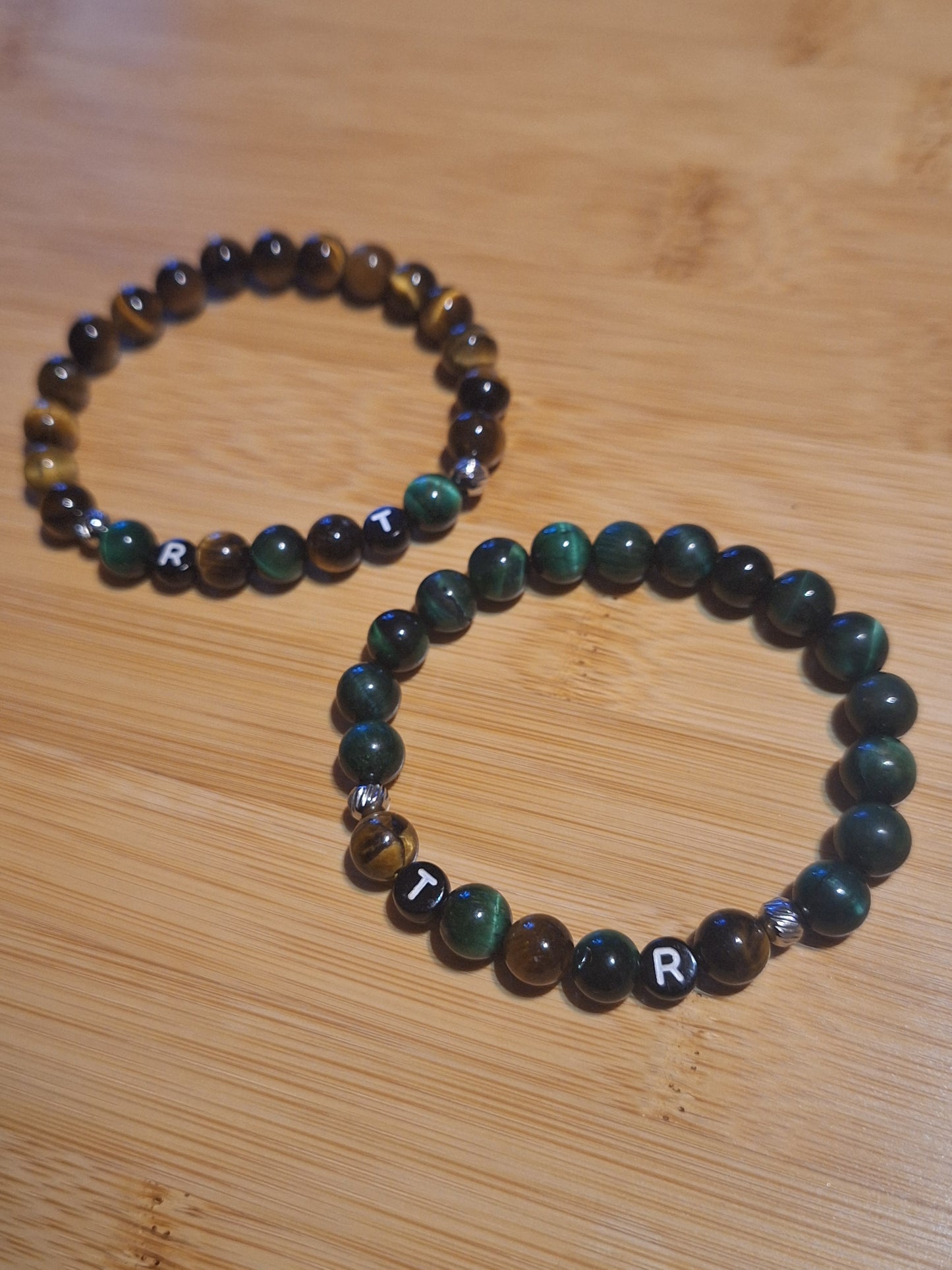 Couples Matching Tiger Eye Stretch Bracelet Set