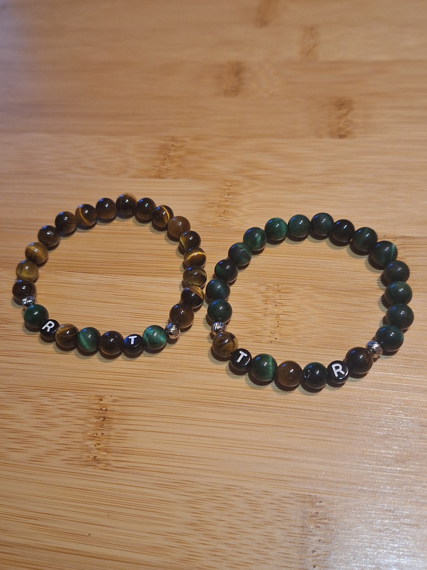 Couples Matching Tiger Eye Stretch Bracelet Set