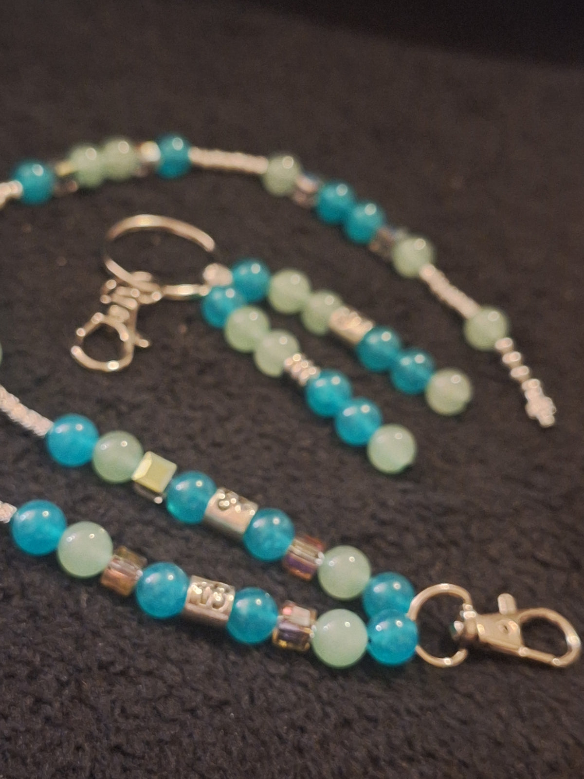 Capricorn Amazonite 2 Piece Lanyard and Keybead Set Aventurine
