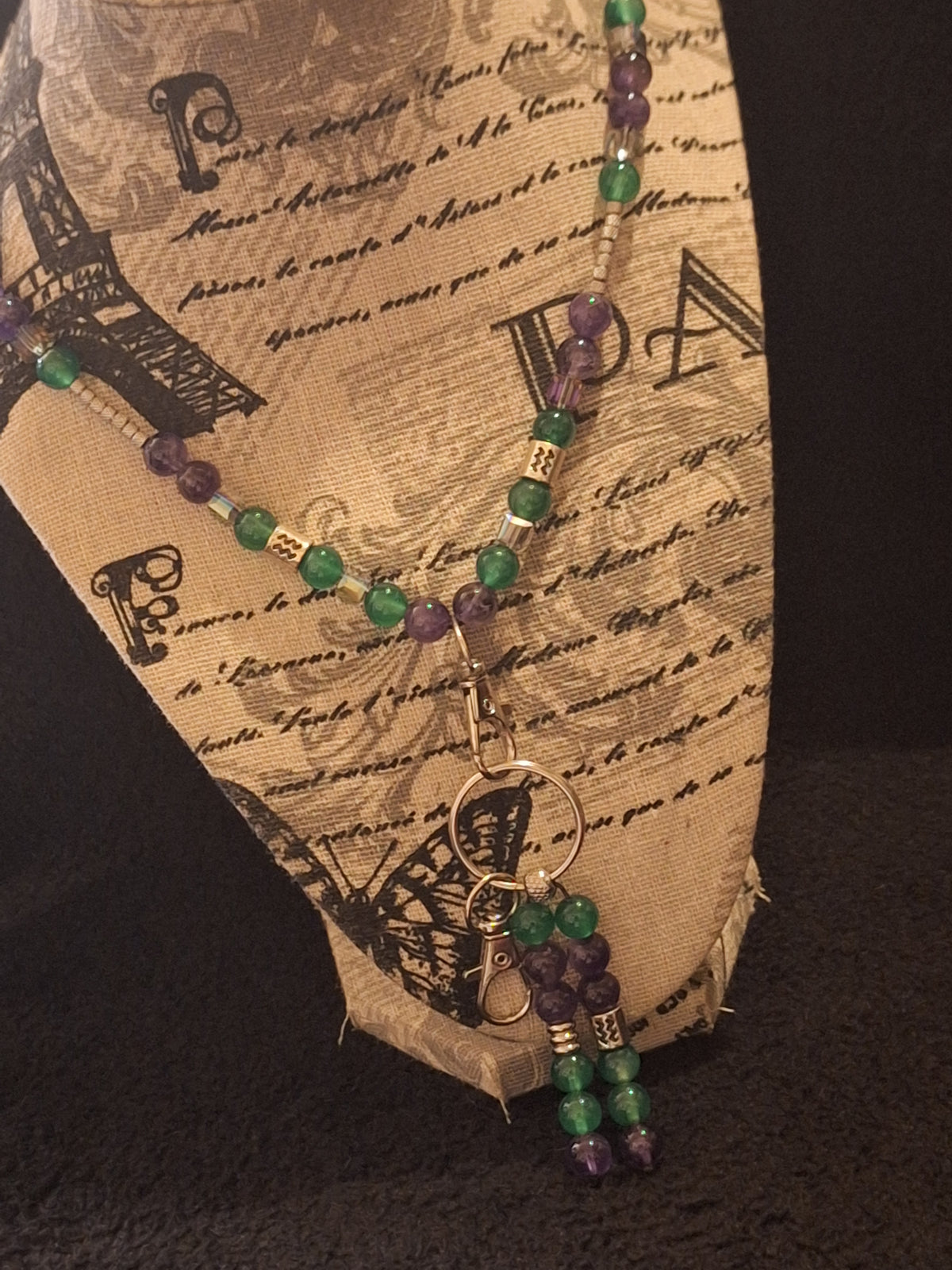 Aquarius Amethyst 2 Piece Lanyard and Keybead Set Agate