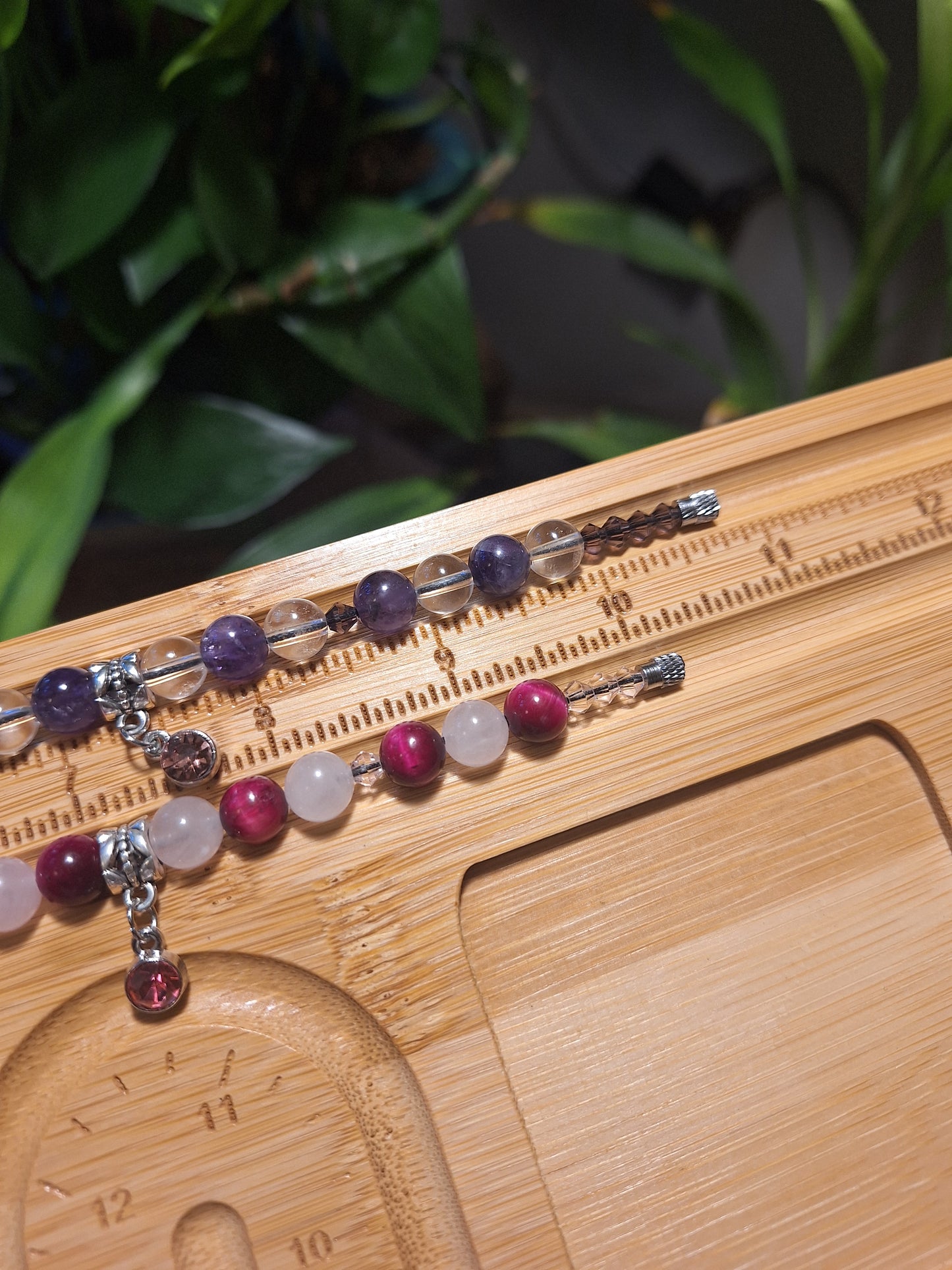 Pisces Custom Charm Anklet - Quartz Amethyst