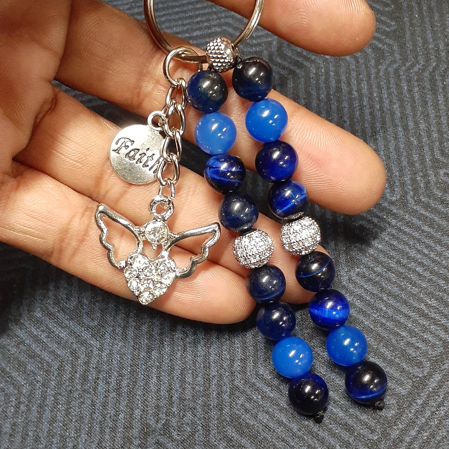 Sapphire Double Strand With Blue Agate