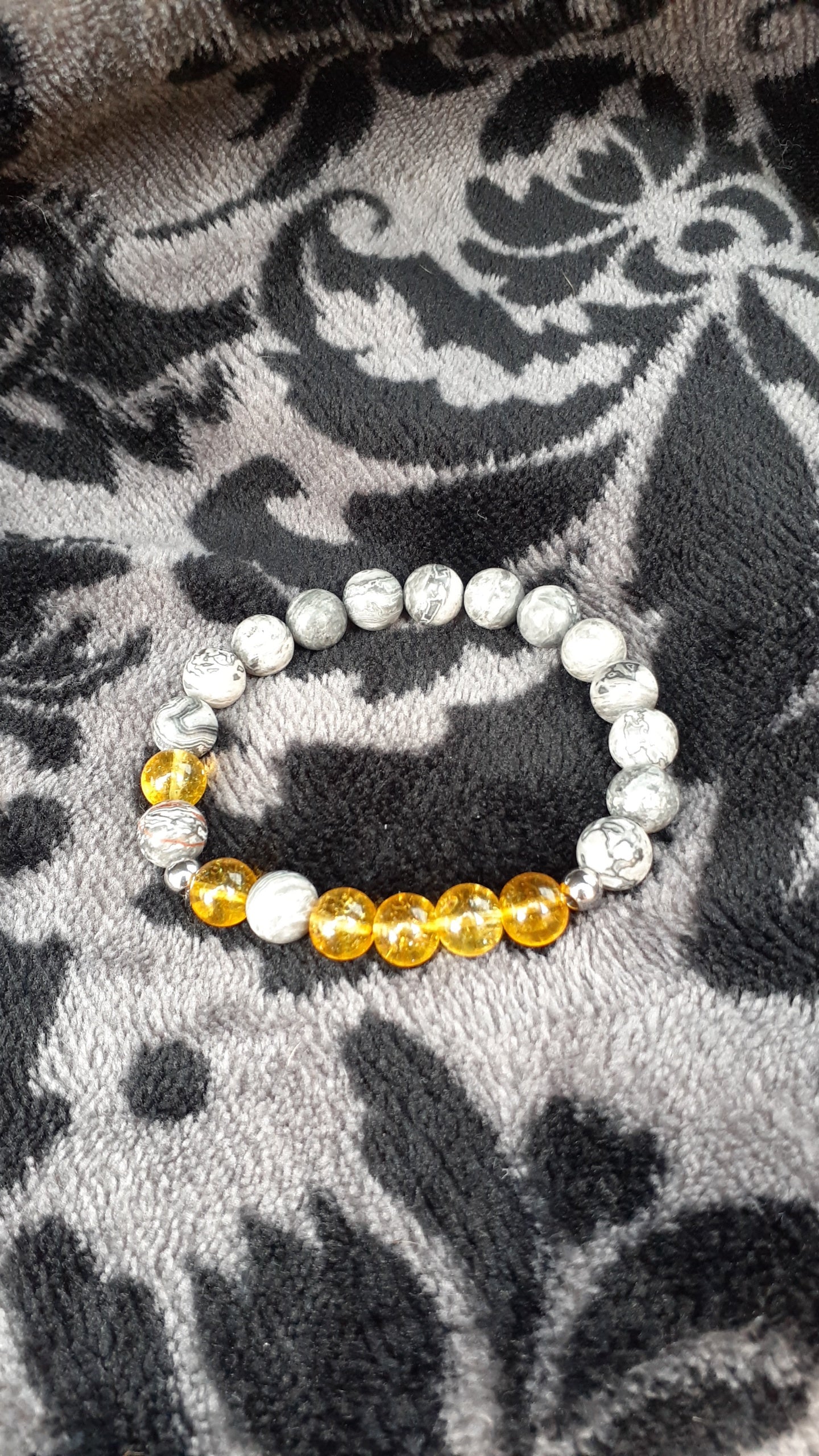 Map Citrine Stretch Bracelet