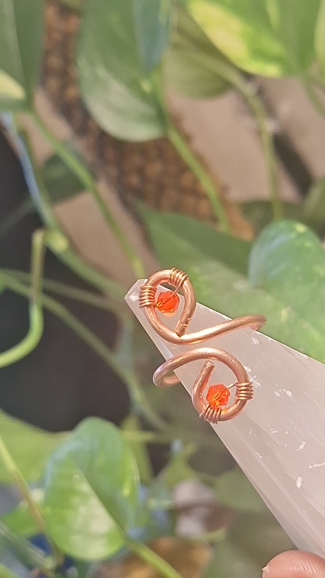 Red Copper Infinity Ring