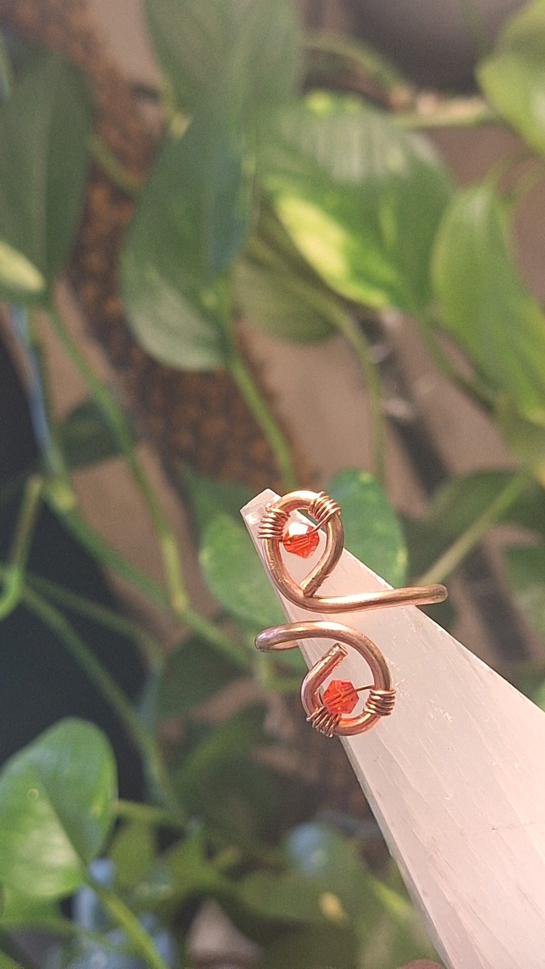 Red Copper Infinity Ring