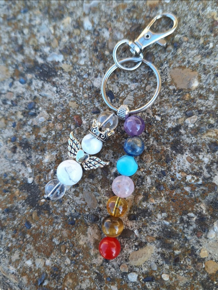 Howlite Guardian Chakra Strand Keybeads